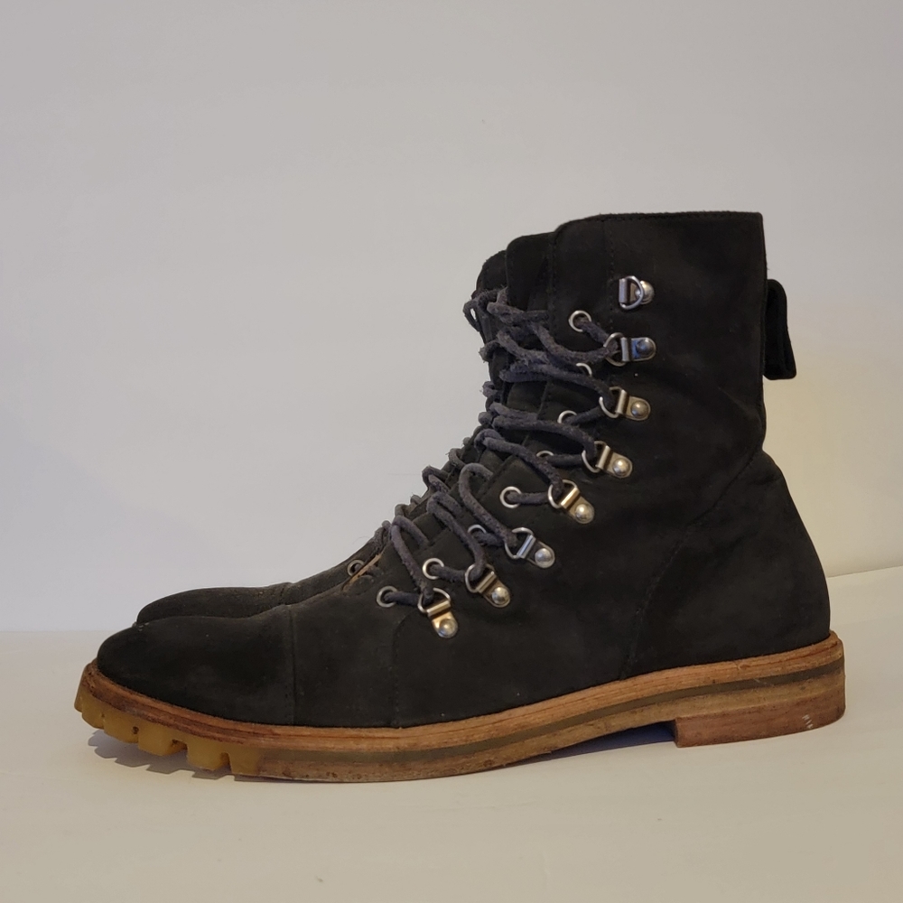Maison Margiela size 43 black Suede MENS boots lace up double eyelet $1,050